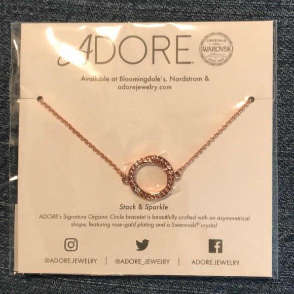 ADORE Signature Organic Circle Bracelet, color:  rose gold - Picture 1 of 2